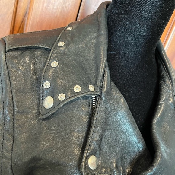 Vintage Black Leather Studded Motorcycle Jacket | Women’s M | Biker Punk Eclair - Picture 2 of 16